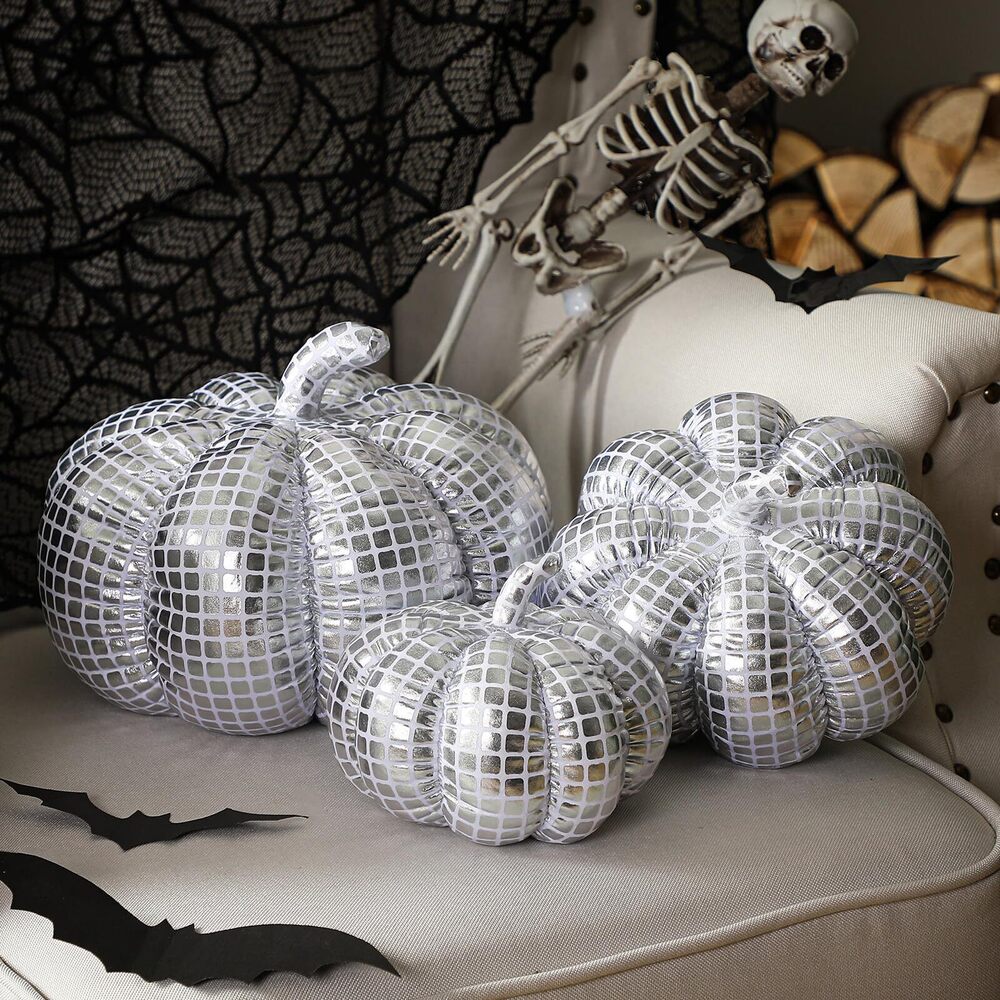 5043 3 Pcs Fall Pumpkin Throw Pillows Cute 3D Pumpkin Shaped Cozy Fall